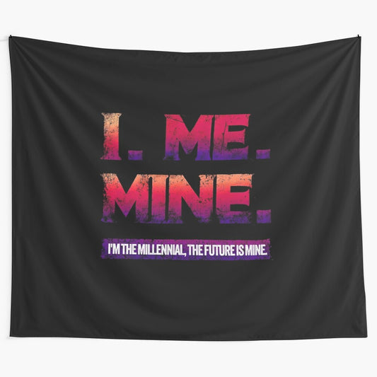 Millennial motivational tapestry design with inspirational quotes