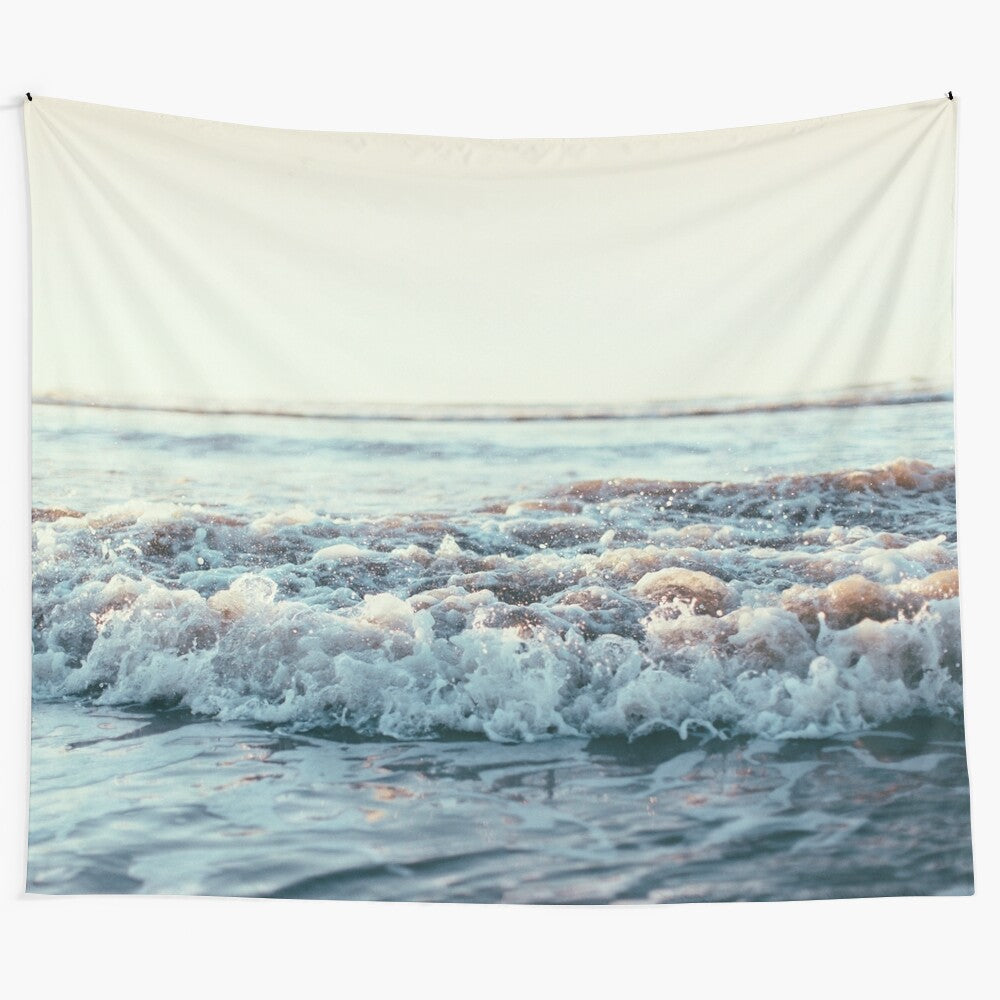 Peaceful Pacific Ocean Tapestry - Coastal Home Decor