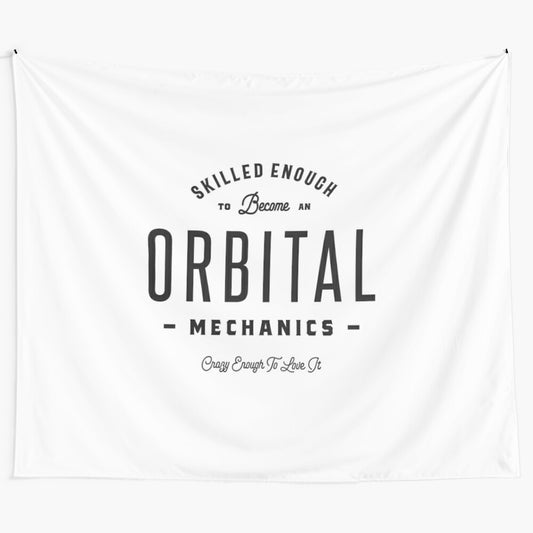 Tapestry showcasing the intricate patterns of orbital mechanics