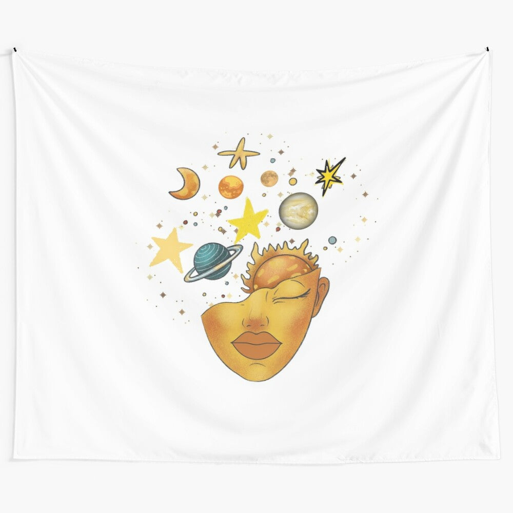 "Dreaming of Space Exploration" Tapestry featuring the James Webb Telescope