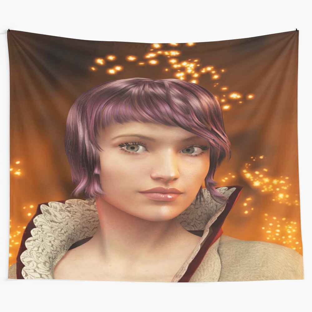 Celestial star dust tapestry featuring a mesmerizing galaxy and cosmic pattern design