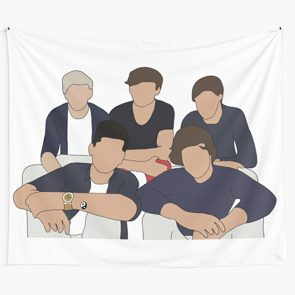 One Direction Inspired Tapestry with band members