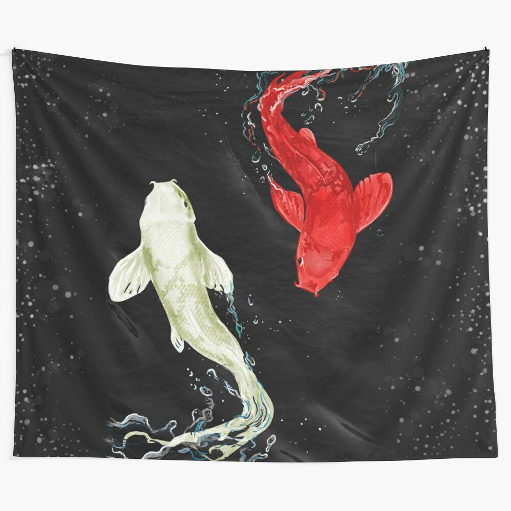 Vibrant Koi Fish Tapestry in a Tranquil Water Scene