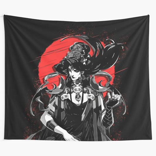 Stunning tapestry featuring Nyx, the Greek goddess of night, and Hades, the god of the underworld