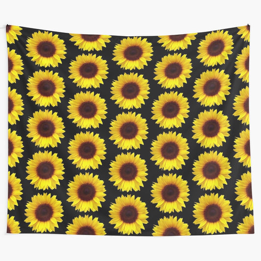 Sunflower pattern tapestry wall hanging