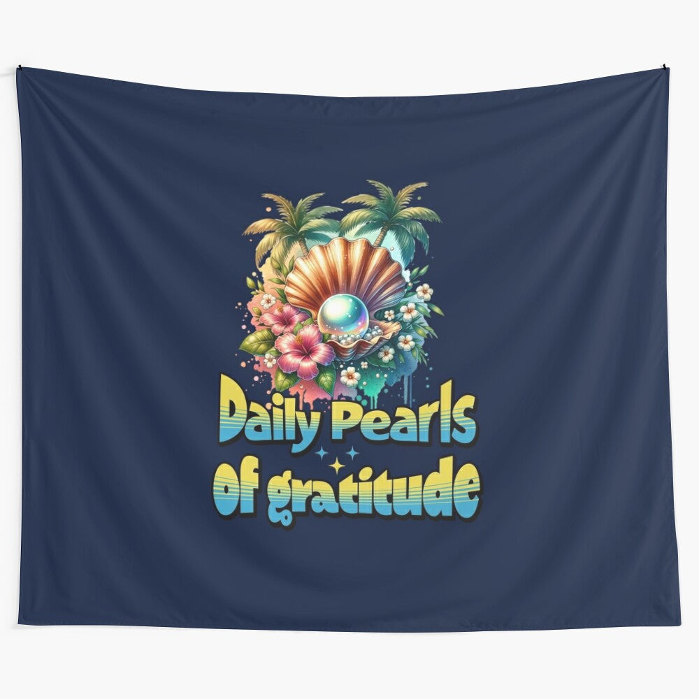 Positive affirmations floral tapestry with motivational design