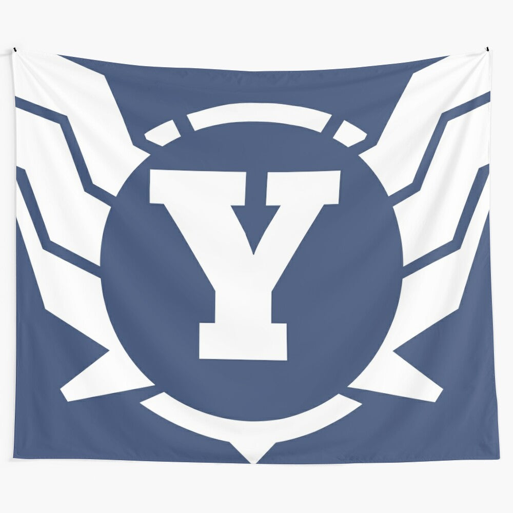 Superhero Letter Y Tapestry with the Power of Wings