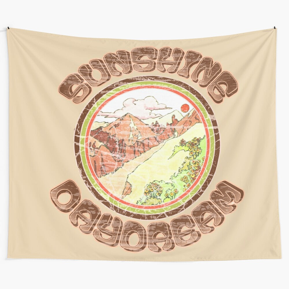 Sunshine Daydream Distressed Retro Aesthetic Tapestry