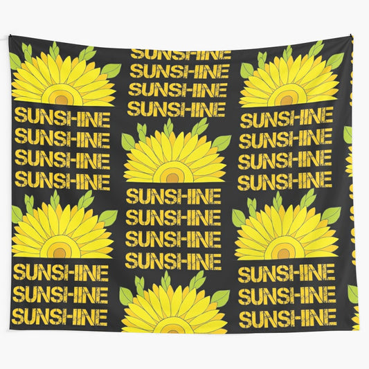 Vibrant sunflower tapestry with a sunny, cheerful design