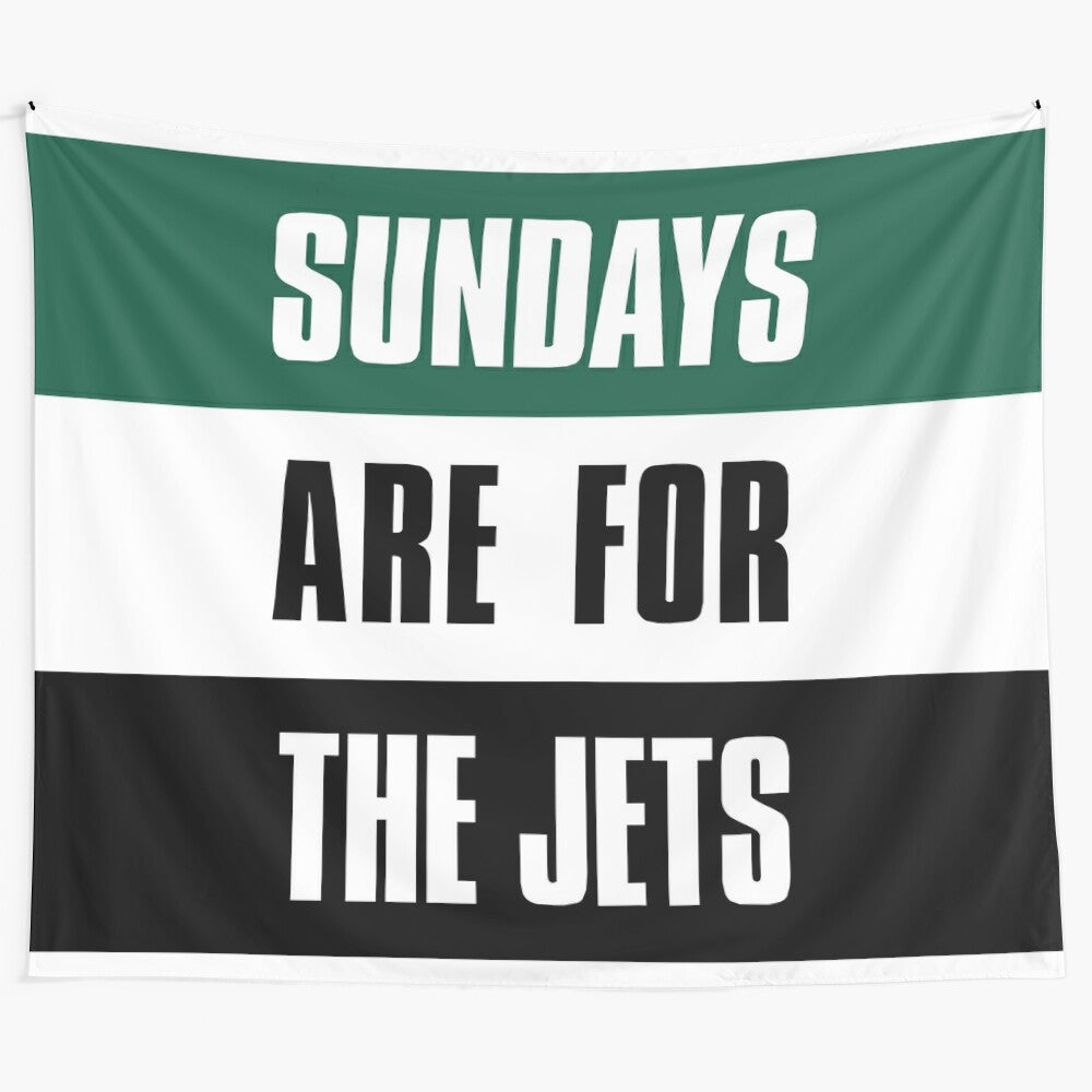 Sundays Are for the Jets - New York Football Fans Tapestry