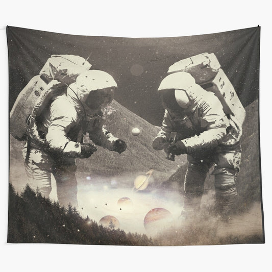 Cosmic tapestry featuring abstract space exploration imagery