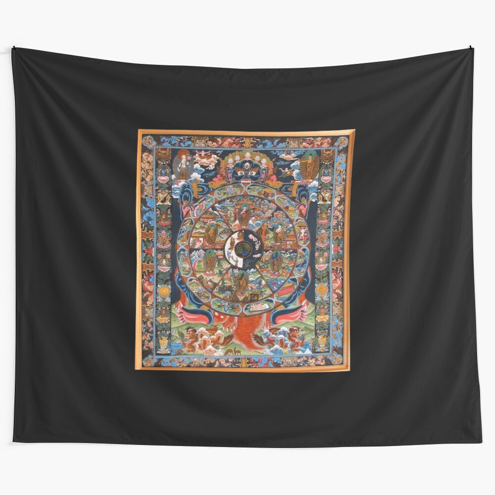 Tibetan Buddhist Wheel of Life Tapestry