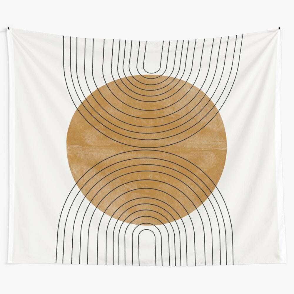 Vibrant abstract flow tapestry with geometric and nature-inspired design