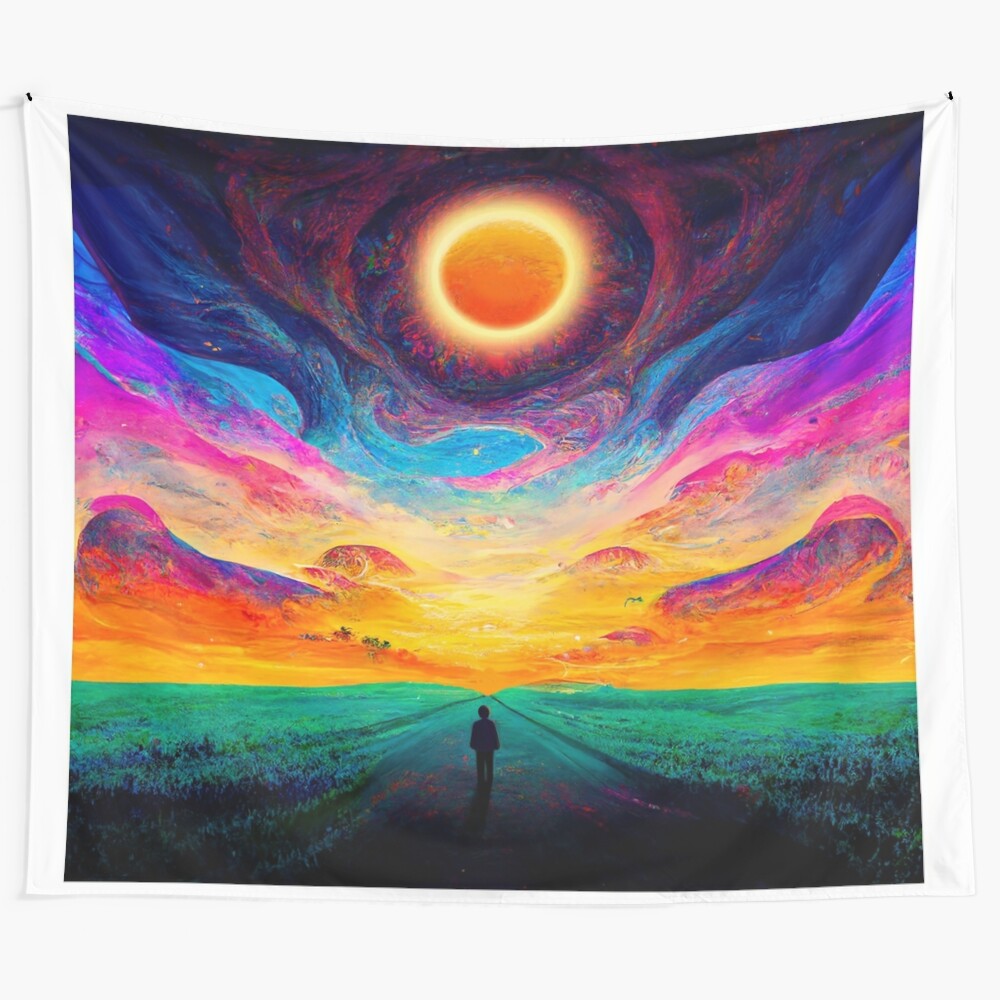 Colorful and unique SUNSATIONS pop culture tapestry design