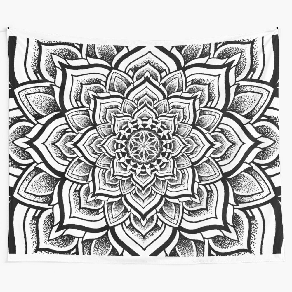 Sacred geometry "Portal" mandala tapestry wall hanging