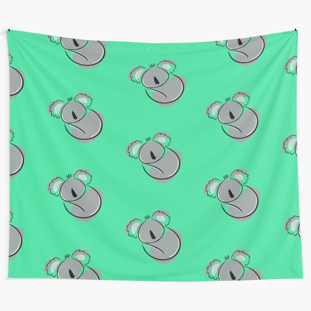 Minimalist koala illustration wall tapestry