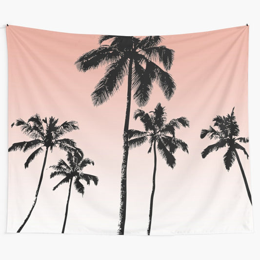 Sunset Palms Tapestry - Botanical Wall Art