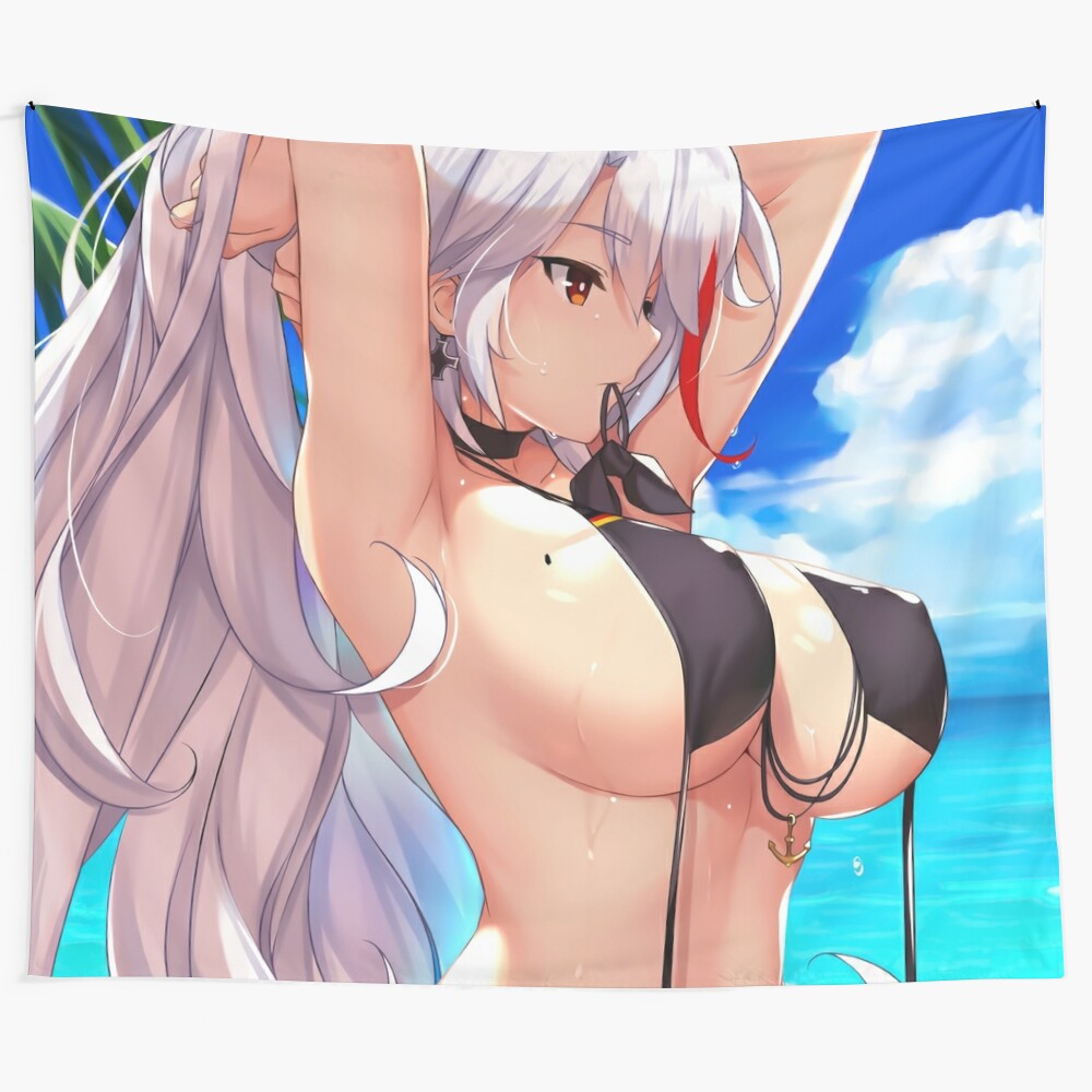 Azur Lane inspired Prinz Eugen anime-style tapestry wall art