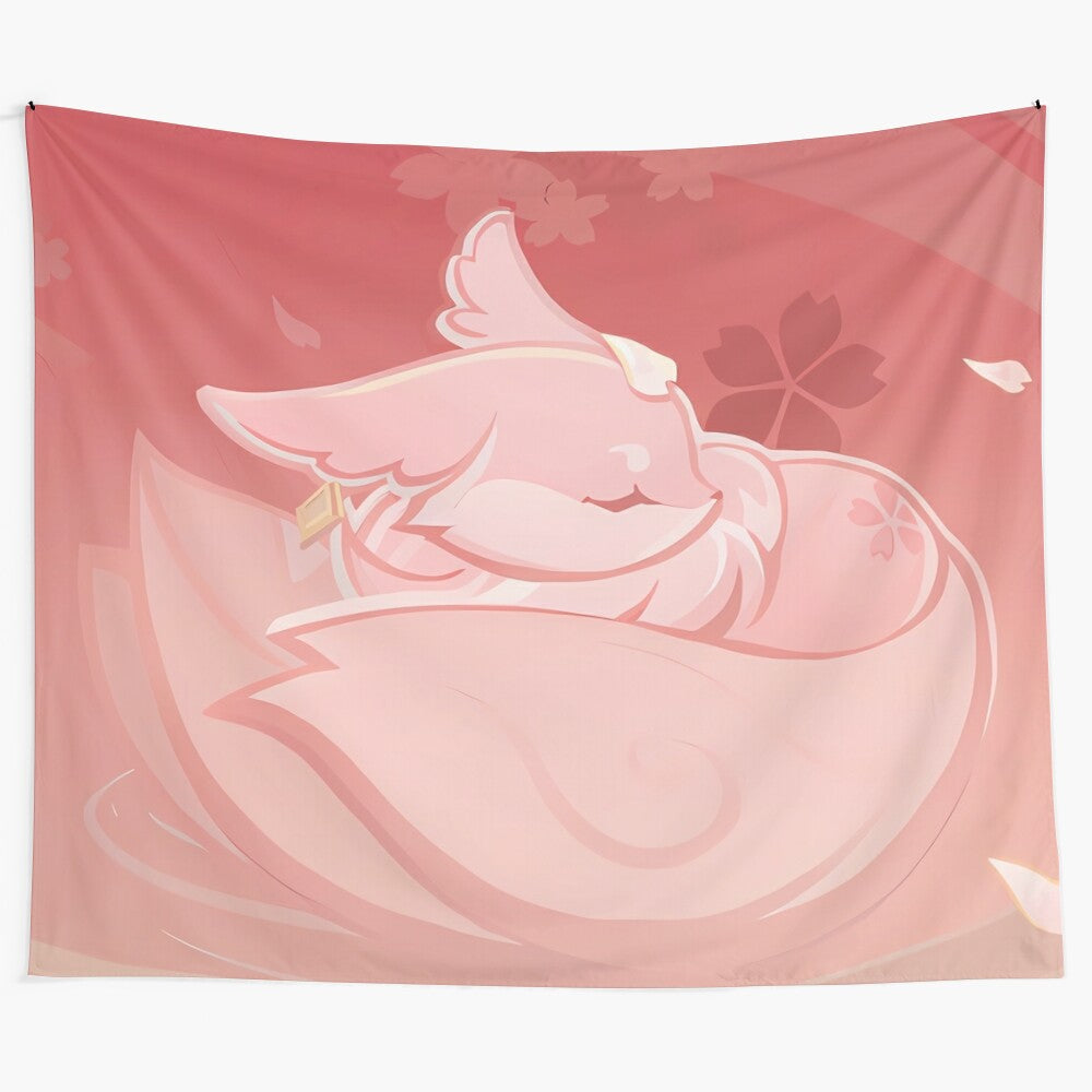 Yae Miko Namecard Genshin Impact Tapestry