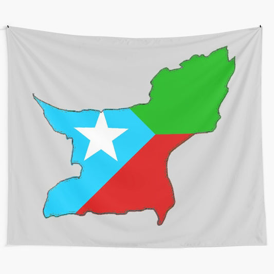 Balochistan map and Baloch flag tapestry wall hanging