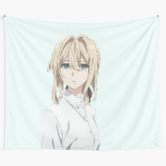 Violet Evergarden inspired tapestry featuring the main character