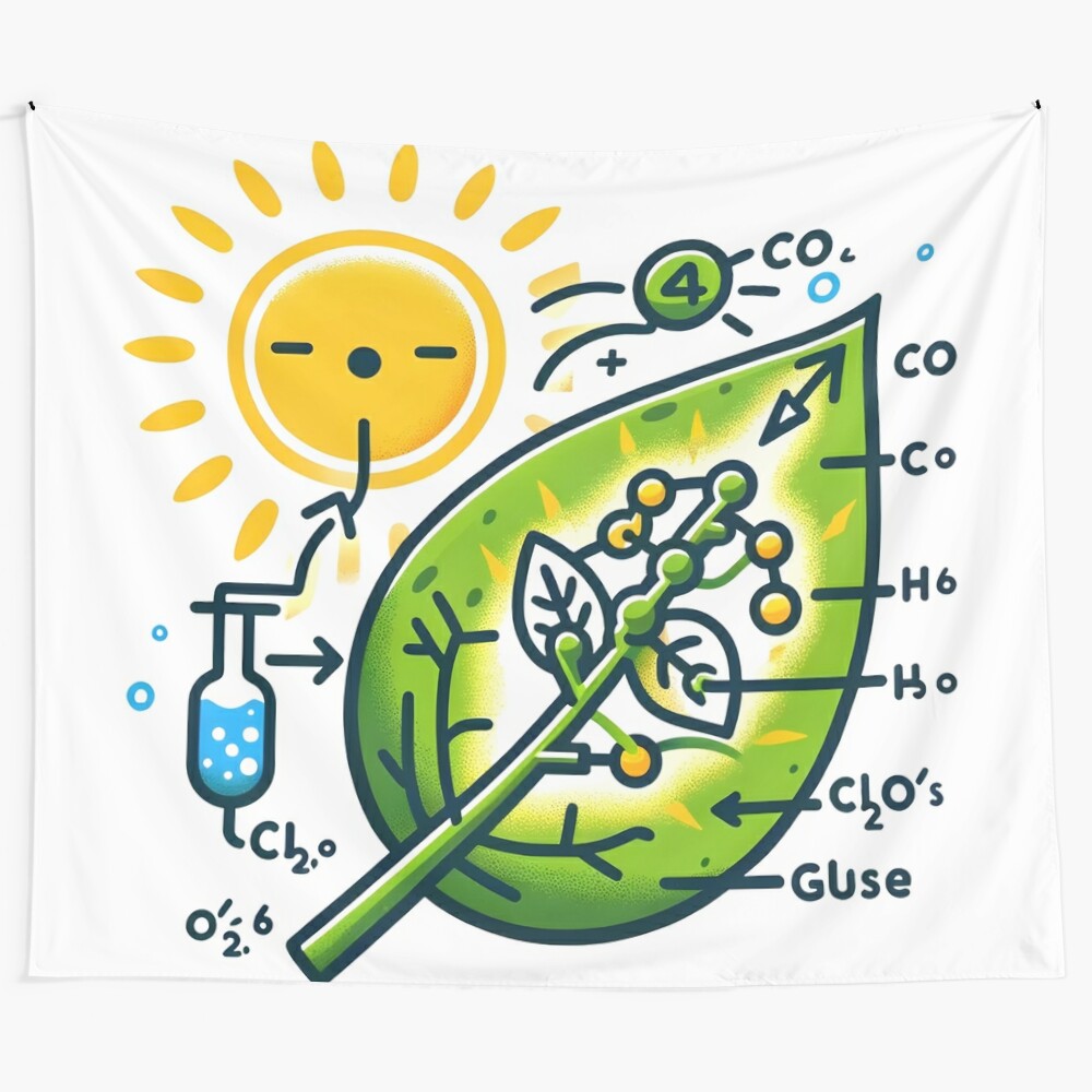 Photosynthesis process science diagram tapestry