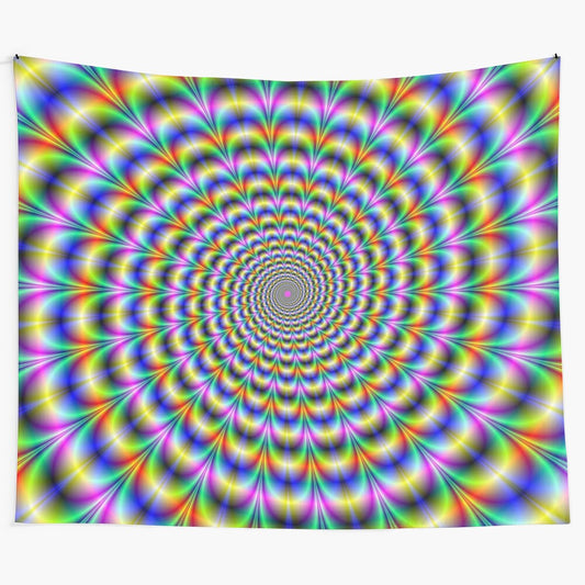 Vibrant Psychedelic Swirl Tapestry