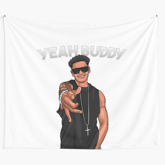 Unofficial DJ Pauly D Jersey Shore inspired tapestry wall hanging