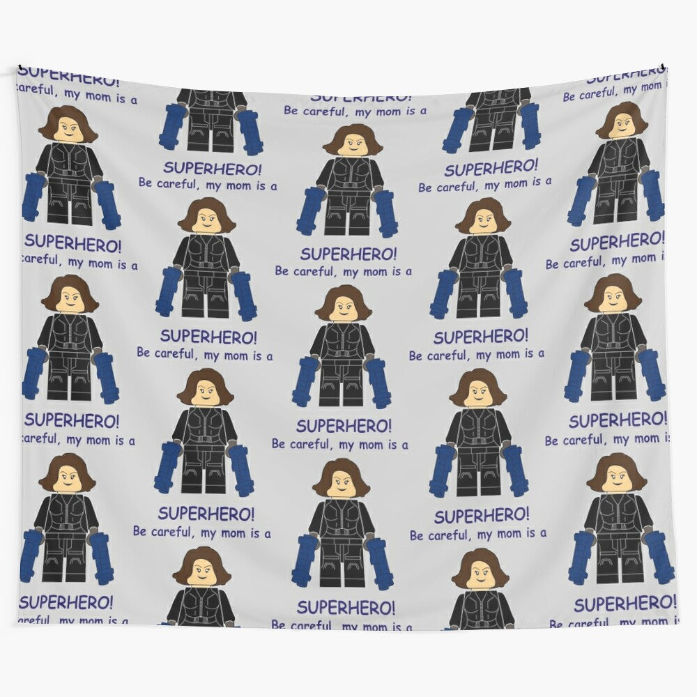 Superhero mom funny tapestry