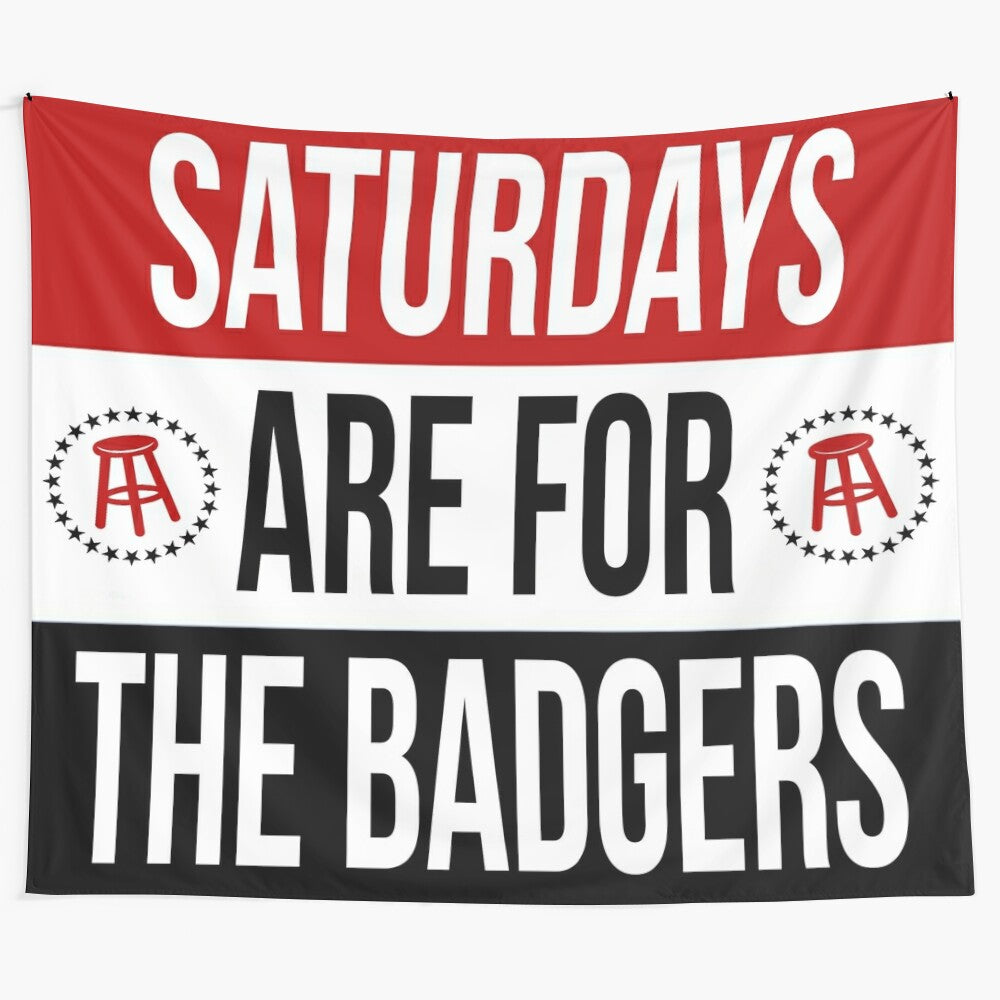 Saturdays Are All About the Badgers Tapestry - College, Badgers, Wisconsin, Football