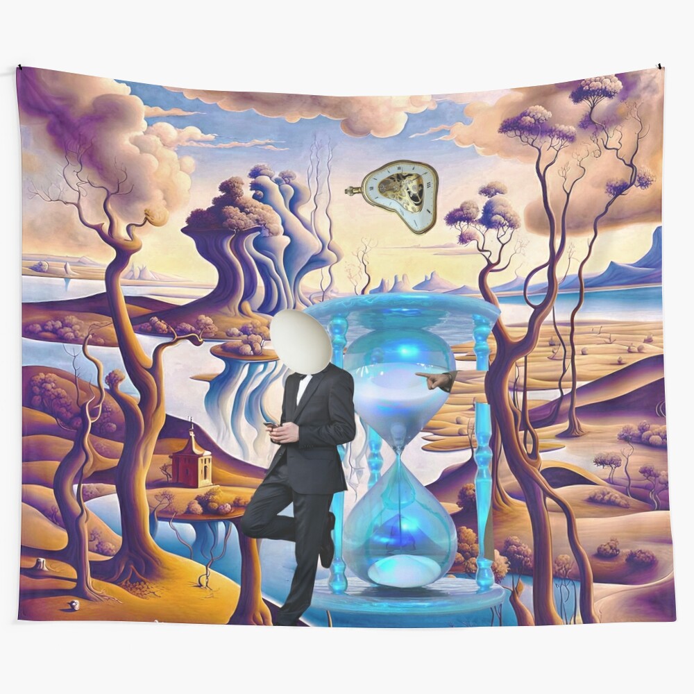 Surreal tapestry with abstract, psychedelic patterns