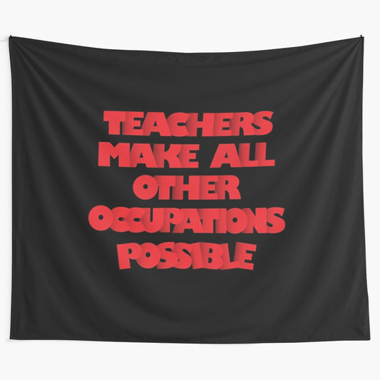 Tapestry celebrating teachers and the importance of education