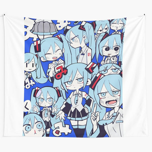 Hatsune Miku inspired anime tapestry wall hanging