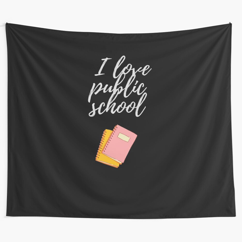 "I Love Public School" Tapestry - A tribute to the hardworking STEM teachers who inspire the next generation