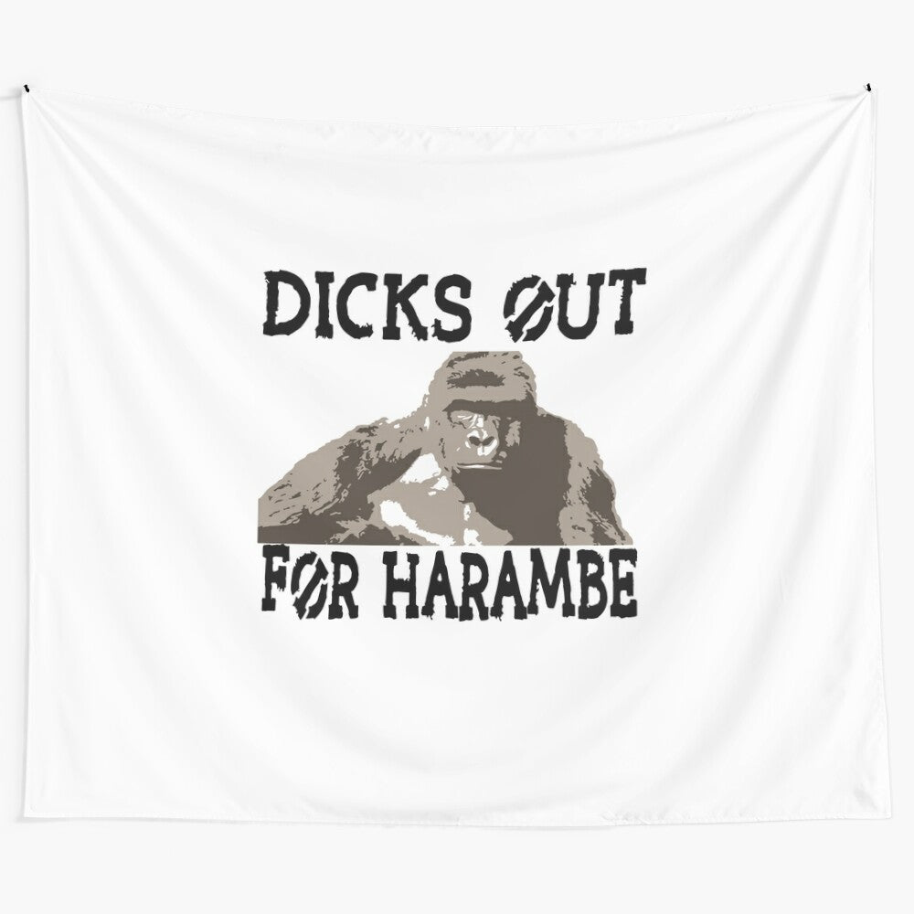 Harambe the gorilla memorial tapestry wall hanging