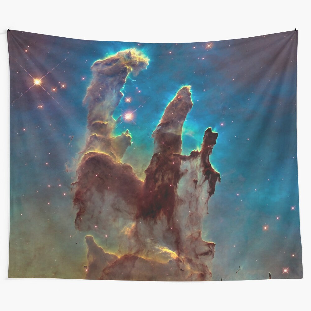 Pillars of Creation Tapestry depicting a breathtaking cosmic landscape