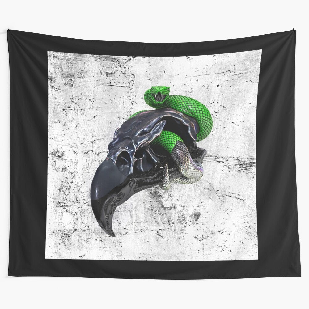 Slime-themed tapestry featuring stylized young rapper design