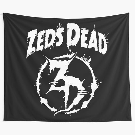 Zeds Dead inspired tapestry featuring electronic music elements