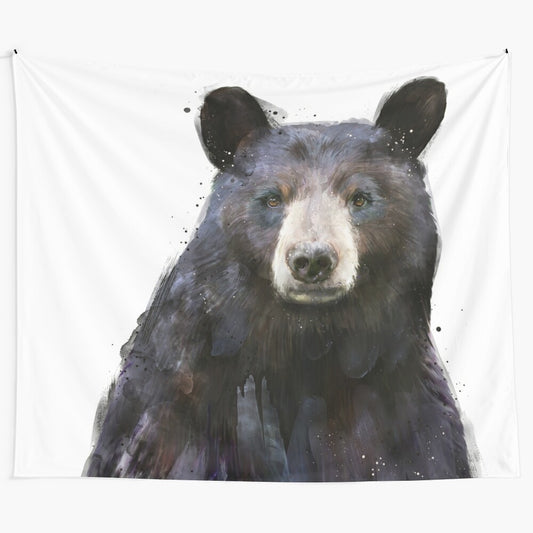 Black bear in a lush forest tapestry