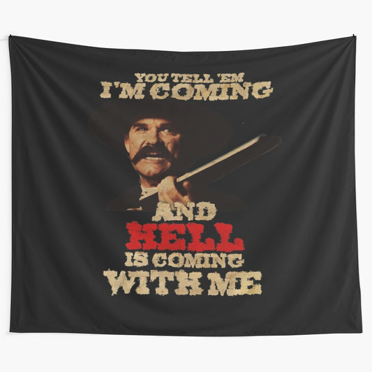 Tombstone Wyatt Earp Tapestry - Western Decor for Music Fans