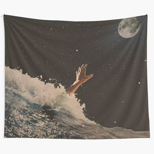 Far Reach Tapestry with vibrant, psychedelic patterns