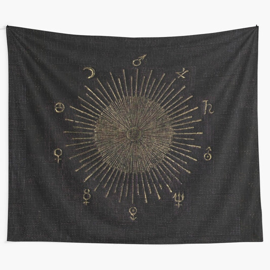 Astronomy Symbols Tapestry featuring celestial and astrological designs