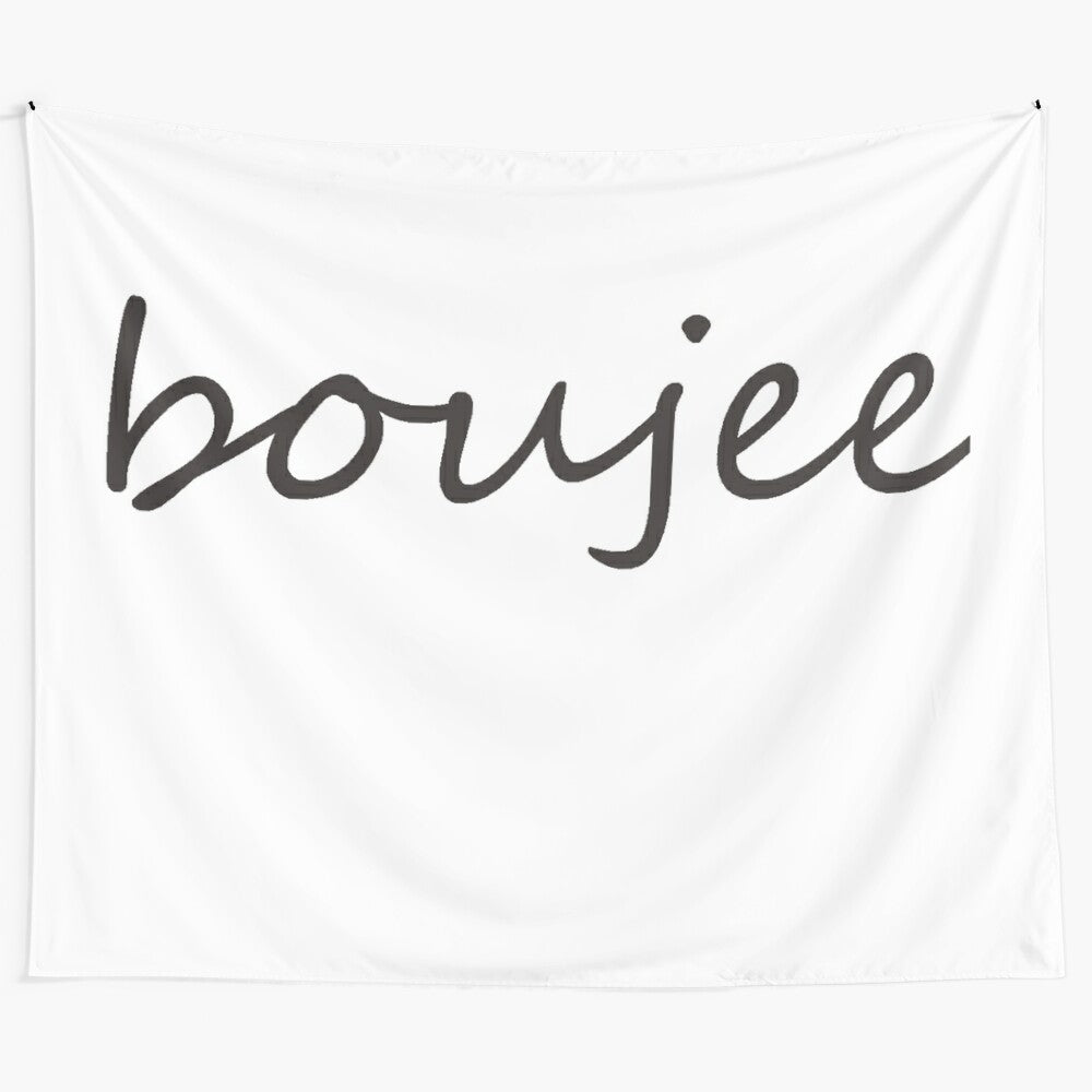 Boujee tapestry with vibrant and bold graphic design