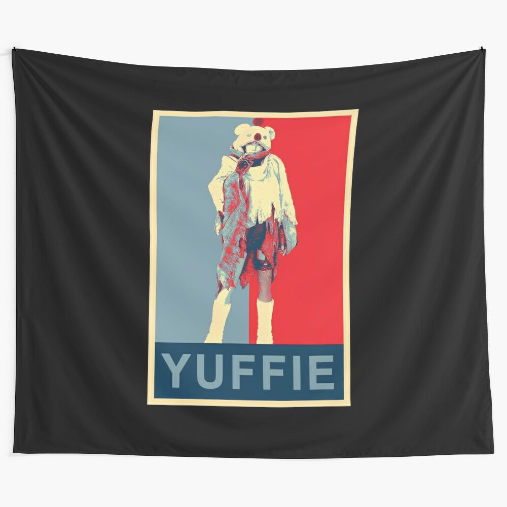 Yuffie Kisaragi Final Fantasy 7 inspired tapestry featuring the iconic character