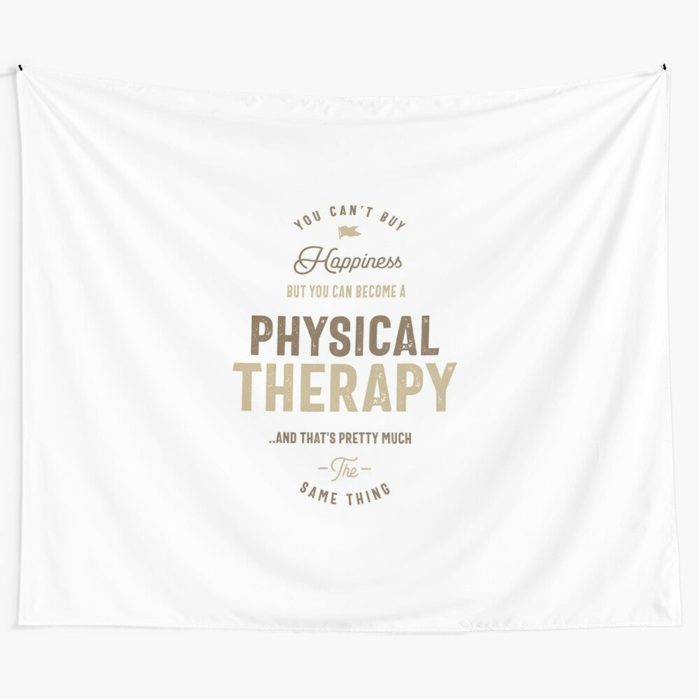 Physical therapy themed tapestry wall art