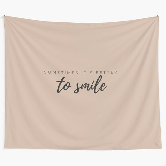 Motivational quote artwork featuring a smiling face