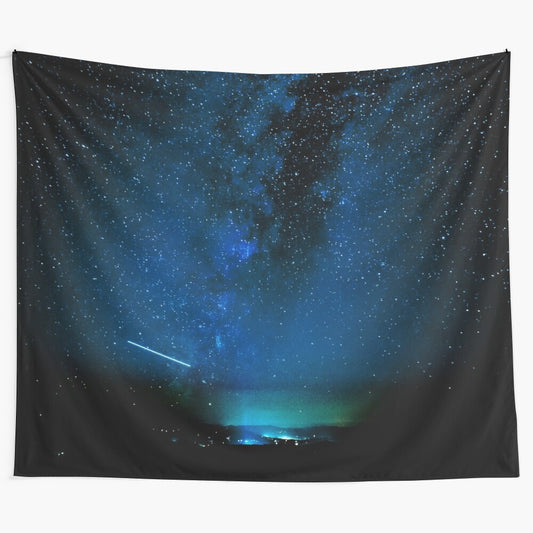 Starry night sky tapestry featuring the Milky Way galaxy in Arizona