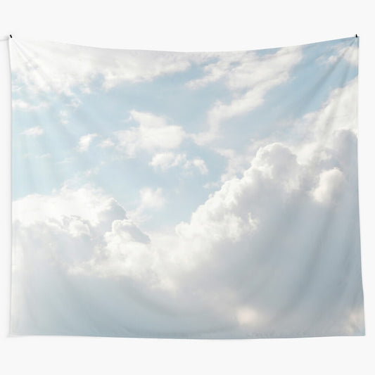 White clouds tapestry wall art