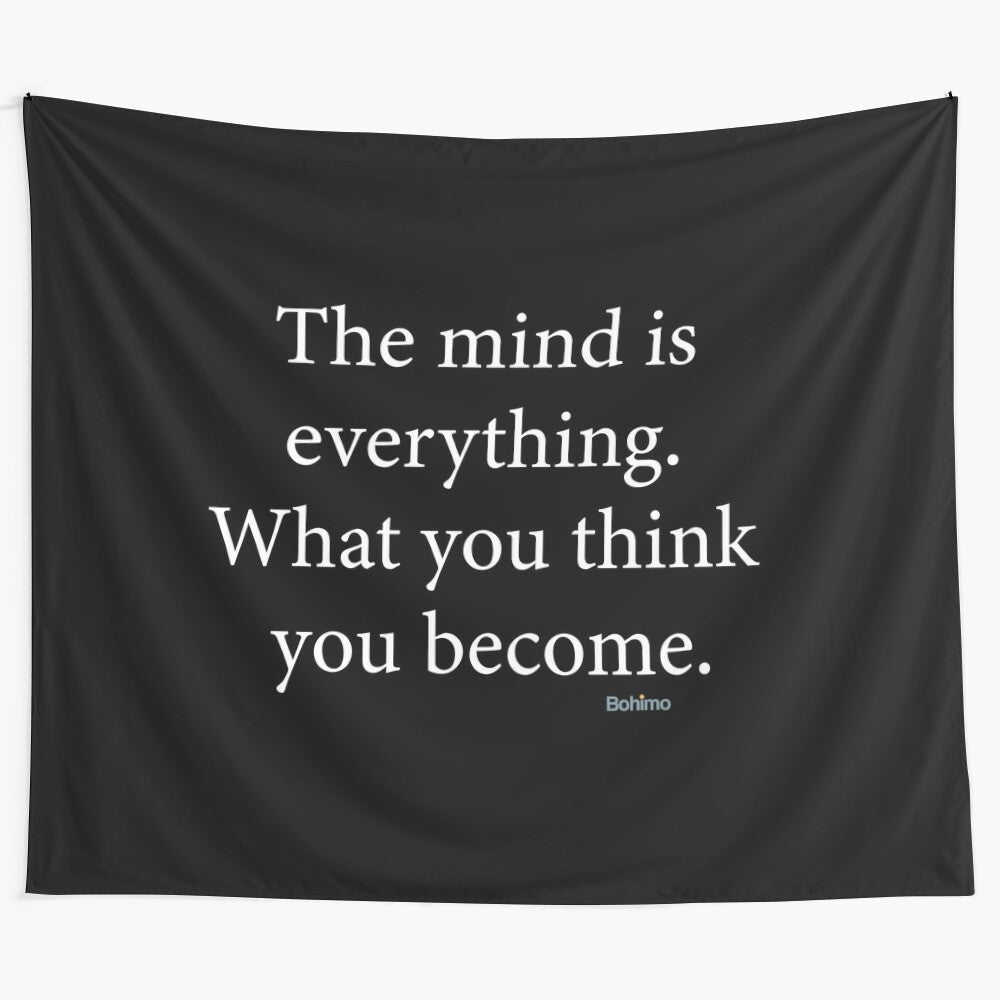 Inspiring Buddha quotes tapestry for meditation, yoga, and mindfulness