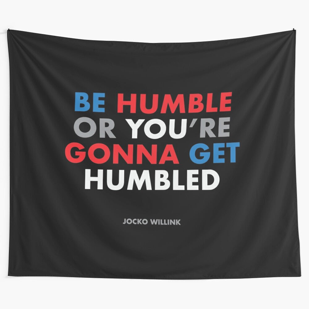 Jocko Willink quote tapestry with inspirational and motivational typography